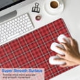 thumbnail image 4 of Long Mouse Pads for Desk,Red Christmas Plaid Pattern Desk Mats on Top Of Desks, Desk Mouse Pad Extra Large with 3mm Non-Slip Base and Stitched Edge for Gaming,Office,Work,Home 31.5x11.8in, 4 of 5