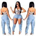 thumbnail image 3 of Trendy Women's Open Thigh Jeans Ladies Fringe Denim, 3 of 3