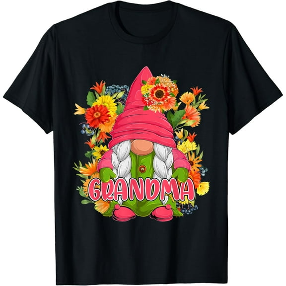 Grandma Cute Floral Flowers Gnome Costume Family Women Lover T-Shirt Unisex S-5XL Hot Trending Shirt, Vintage Birthday Gift