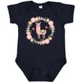 thumbnail image 3 of Inktastic Llama Rose Flower Wreath Girls Baby Bodysuit, 3 of 5