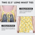 thumbnail image 6 of Yellow Lemon Fruit Leaves Beige Pattern Apron-Garden Aprons for Women with Pockets-Cotton Linen Waterproof Kitchen Cooking Gardening Aprons Adjustable for Kitchen,Cooking,BBQ and Salon 33x27 Inch, 6 of 7