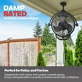 thumbnail image 5 of Honeywell Garage Ceiling Fan, 18” 3 Speed Indoor Outdoor Mount Fan, Matte Black, 5 of 16