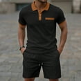 thumbnail image 1 of Weiqiqre Men's Short Sets 2 Piece Outfits Button Down Linen Shirts and Short Sets Summer Beach Outfis, 1 of 5