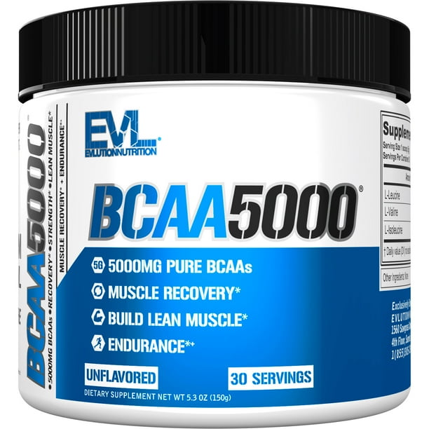 EVL BCAAs Amino Acids Powder BCAA Powder Post Workout Recovery Drink and Stim Free Pre Workout