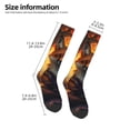 thumbnail image 2 of Daiia Sports Socks Sunset Maple Tree Fox Printed Novelty Crew Socks for Men Women Knee High Socks Cotton Socks Soft & Breathable Support Unisex Socks, 2 of 9