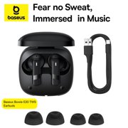Baseus Buds Wired Mic, Wireless Earbuds 33 Hours, 20 Hz In-Ear Earphone, Black