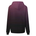 thumbnail image 3 of ShomPort Womens Oversized Sweatshirts Gradient Color Fleece Hoodies Long Sleeve Pullover with Pocket (Purple 56), 3 of 5