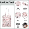 thumbnail image 2 of Cute Butterfly and Floral Canvas Tote – Soft Watercolor Garden Pattern Reusable Aesthetic Shopping Bag, 2 of 3