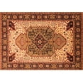 thumbnail image 1 of Ahgly Company Indoor Rectangle Oriental Orange Industrial Area Rugs, 6' x 9', 1 of 4