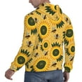 thumbnail image 6 of Lsque Bees and Sunflowers Pattern Casual Men's Hoodie,Hooded Sweatshirt with Kangaroo Pocket,Pullover Hoodie-3X-Large, 6 of 7
