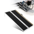 thumbnail image 1 of 5FT Folding Wheelchair Ramp 800LBS Aluminum Portable Non-Slip Ramp for Stairs Cars Doorways Scooters and Home Mobility Access, 1 of 8