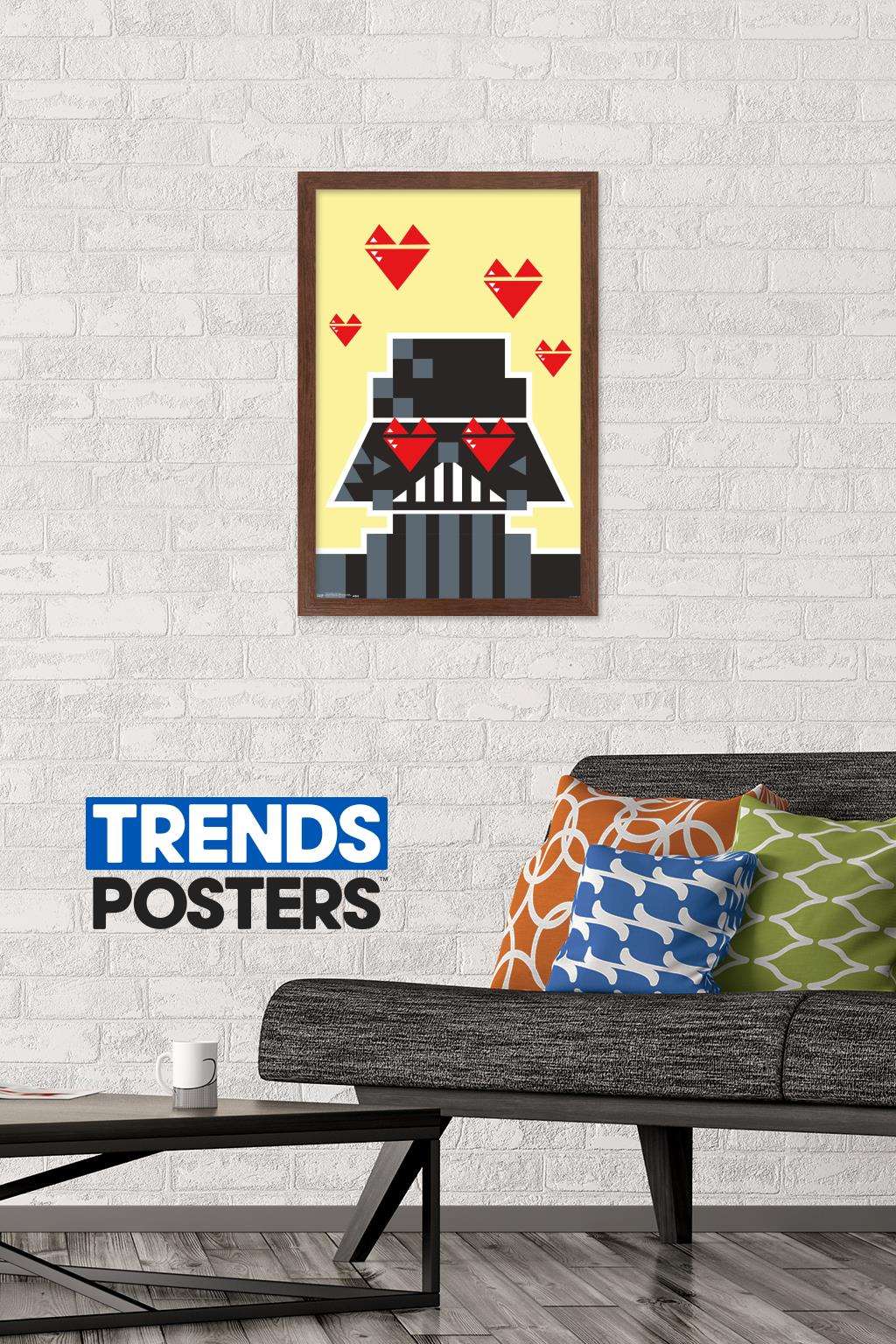 Star Wars: Saga - Vader Hearts Wall Poster, 14.725" x 22.375", Framed
