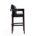 thumbnail image 3 of Manhattan Comfort Ritz 30.5" Faux Leather Barstool in Black/Walnut, 3 of 5