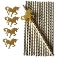 thumbnail image 1 of 25x Paja de Beber Dorado Forma Decoración de Temática Cumpleaños Pajas de beber de unicornio, 1 of 8