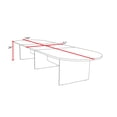 thumbnail image 3 of Legacy 144" Modular Racetrack Conference Table with Power Data Grommet- Ash Grey, 3 of 7