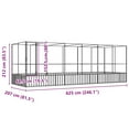 thumbnail image 3 of vidaXL Aviary with Extension Silver 246.1"x81.5"x83.5" Steel, 3 of 7