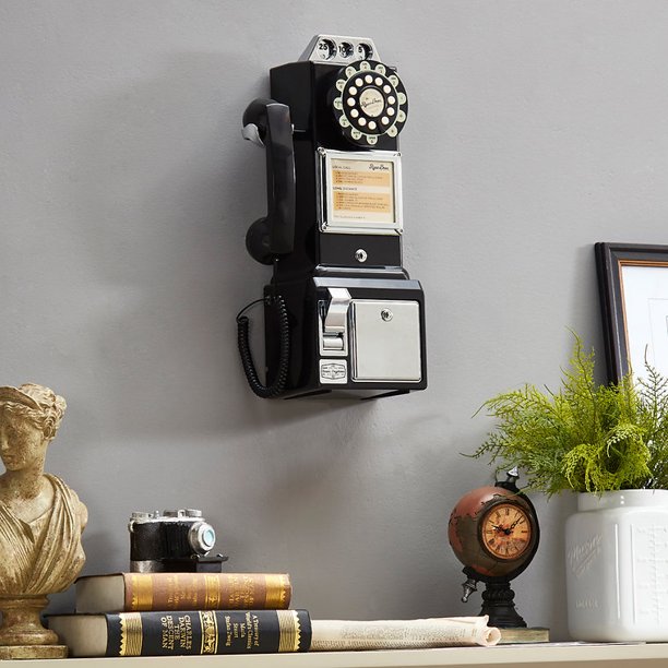 Ryan Bros. American Retro 1950's Payphone with Coin Bank Wall
