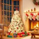 thumbnail image 5 of 4.5-foot flocked fir pre-lit artificial christmas tree con warm blanca LED lights, 5 of 6
