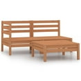 thumbnail image 1 of vidaXL 3 Piece Garden Lounge Set Solid Pinewood Honey Brown, 1 of 1