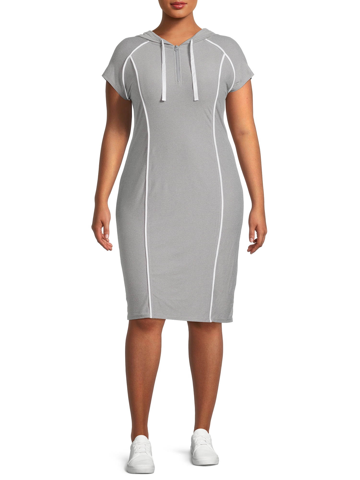 Size Hoodie Midi Dress 