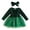 Green, variant on Baby Girls Long Sleeve Velvet Tulle Dress Set Star Print Skirt Ruffle Bow Detail with Matching Bow Headband
