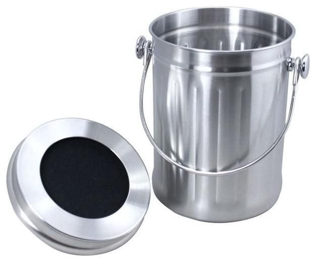 Lot De 8 Filtres à Charbon Actif Pour Seau à Compost - 4 Carrés 120x120mm Et 4 Ronds 160mm, Anti-odeurs - 2