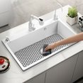 thumbnail image 3 of Silicone Sink Mat for Non-Slip Heat-Resistant Farmhouse Sink, Flexible Rustproof Material with Dishware Drainer for Easy Dishwasher Cleaning, Kitchen Utensils Safety, 3 of 6