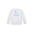 thumbnail image 2 of Mens UPF 30+ Rashguard Swim Tee Long Sleeve Running Shirt Swimwear with Design, White/Blue (UPF 30+), Size: S, Endless Summer, 2 of 2