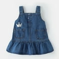thumbnail image 2 of Mercatoo Girls Cute Suspender Denim Dress Sleeveless 𝐌ini Dress with Pockets for Toddler Baby Girl Birthday Part𝐲 Dress, 2 of 9