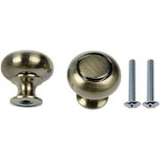 Symmetry Circle Knobs, Antique Brass, 2pc