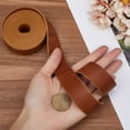 thumbnail image 3 of Correa de cuero vacuno de 2,2 yardas x 1 pulgada, tiras de cuero genuino de 1,8 mm de grosor, cuero Crazy Horse de grano superior, cordón plano de cuero curtido de vacuno, 3 of 9