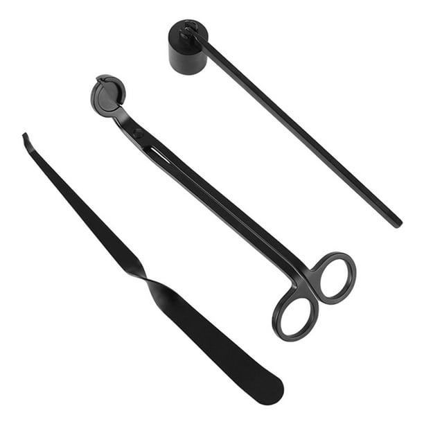 Juego de Accesorios para Velas 3 Piezas de Acero Inoxidable Sunnimix Apagavelas Negro
