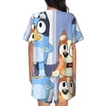 thumbnail image 3 of Lsque Bluey Women's Short-Sleeved Pajama Set - 2 Piece Soft and Lightweight Sleepwear Set-Large, 3 of 9