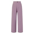 thumbnail image 5 of Women's Elastic Waist Wide Leg Pants Loose, Comfy & Casual Style, Polyester Material, Pockets, Stretch Waistline, Suitable for Various Occasions, 5 of 5