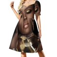 thumbnail image 1 of Vestido de manga corta de Reina África falda de verano para mujer ropa de playa vestidos de noche de lujo 2025, 1 of 6