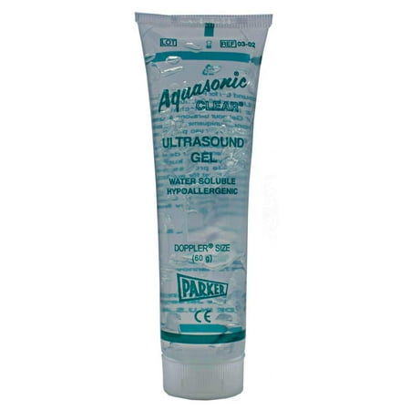 Parker Labs 03-02 Aquasonic Clear Ultrasound Gel 60g Doppler Size Tube (Set of 3)