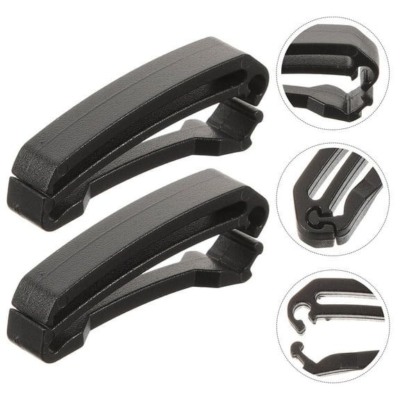 FOMIYES 2 Pcs Black Plastic Strap Buckles for Daily Use MultiFunction Backpack and Belt Replacement