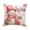 thumbnail image 2 of Funda de cojín navideña con estampado de copos de nieve, decorativa para cama y exterior. Estilo D, 2 of 6