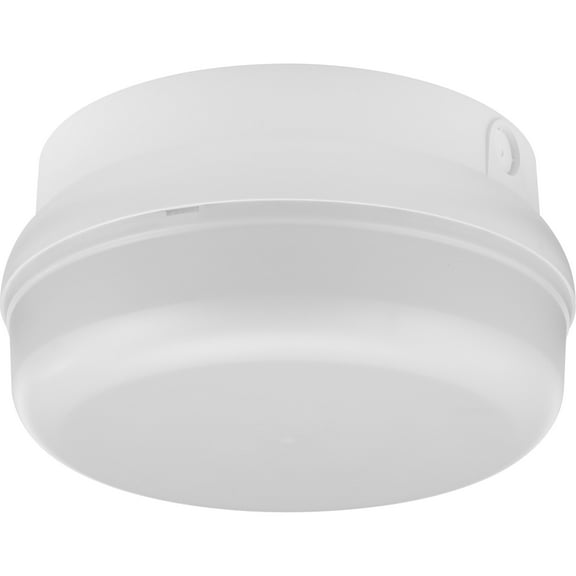 Hard Nox Collection White 9" Round Flush Mount Light