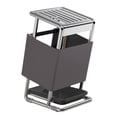 thumbnail image 3 of Bowayaoa Stainless Steel Rotating Knife Block, Multifunctional Kitchen Knife Holder with Drawer, Countertop Knife Storage Rack for Knives and Scissors, Space Saving Knife Organizer, Black, 3 of 8
