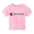 thumbnail image 4 of Camiseta de algodón de verano para niños y niñas de 3 a 14 años, manga corta, ropa informal estampada, camisetas para niños, 4 of 5