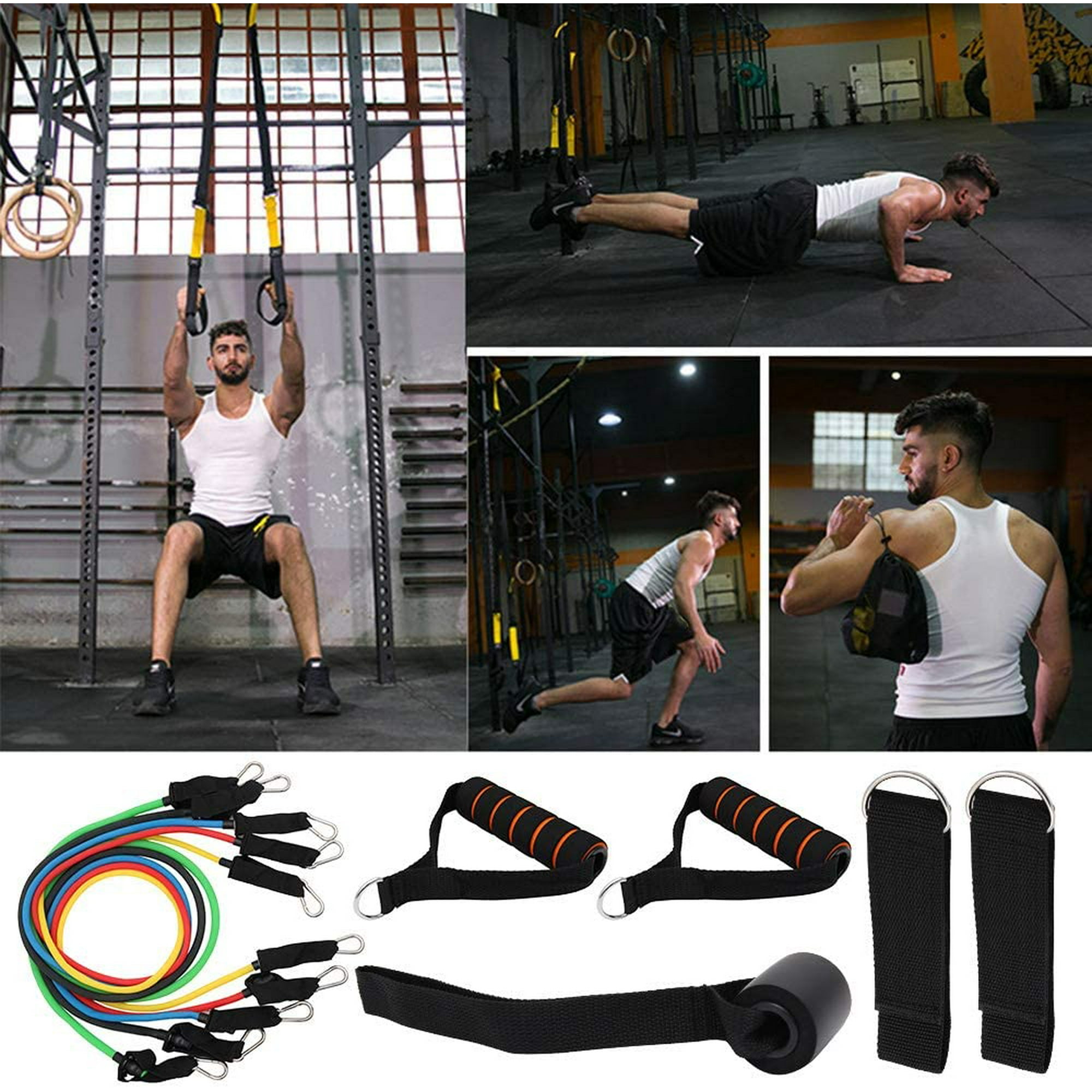 Resistance Bands 11 Pieces Exercise Elastic Bands Set Pro Gym Fitness Bands Workout Home Elastic Band Sports Exercise Bands Pilates Yoga Rubber Bands Walmart