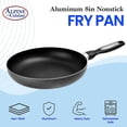 thumbnail image 5 of Alpine Cuisine Fry Pan 8 Inch Nonstick Coating Gray, Frying Pans Nonstick for Stove with Stay Cool & Comfortable Handle, Durable Nonstick Cookware, Ideal for Family, 5 of 8