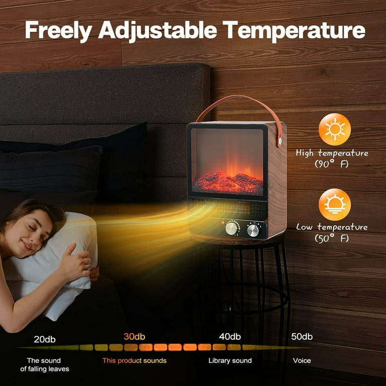 Freestanding Electric Heater Fireplace, 3D Portable Electric Heaters for  Indoor with Realistic Flame Effect, 4 Stable Legs, Space Heaters Fireplace  Heater for Indoor Use, Q6633 - Walmart.com