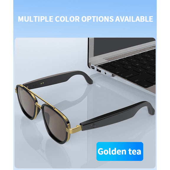 New smart Bluetooth glasses for listening to music, making phone calls, driving, UV resistant polarized lenses, sunglasses
