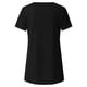 thumbnail image 4 of Fiudx Camisetas para Mujer Blusa Irregular de Manga Corta con Cuello Redondo y Botones de Talla Grande para Mujer, 4 of 5