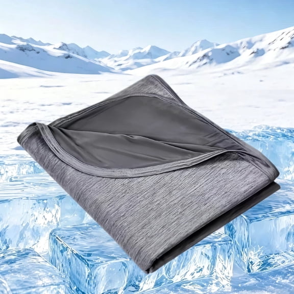 Cooling Blanket Cool Summer Blanket for Hot Sleepers Soft Comfy Lightweight Blankets for All Seasons(Dark Gray 90"x 90")