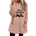 thumbnail image 1 of Gibobby Sudaderas Navideñas para Mujeres Abrigo de invierno para mujer Chaqueta de lana suelta de manga larga con bolsillos(Rosa,M), 1 of 4