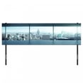 thumbnail image 3 of New York Headboard, Aerial View of a Big Crowded Modern City from the Office New York Buildings Urban, Upholstered Decorative Metal Bed Headboard with Memory Foam, King Size, Sky Blue, by Ambesonne, 3 of 4