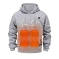 thumbnail image 2 of Wangmeiwg Women's Sweatshirts Women's Heated Pullover Hooded Sweatshirt for Winter - Unisex Warming Hoody with 5 Heating for Outdoor Comfort Grey XL, 2 of 5